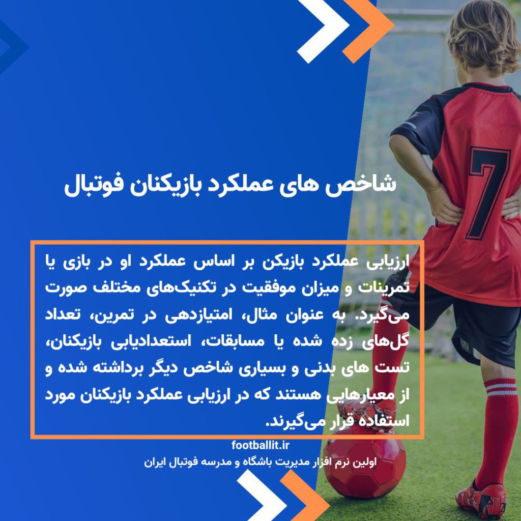 شاخص های عملکرد بازیکنان فوتبال